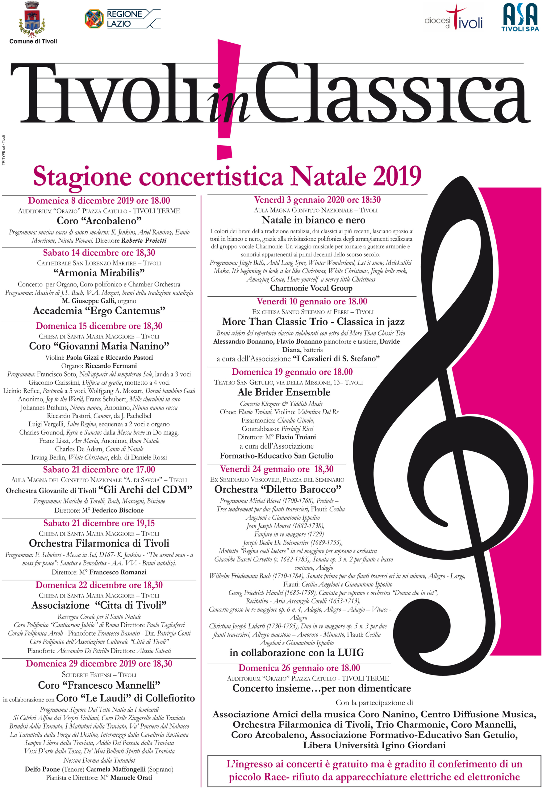 programma tivoli in classica